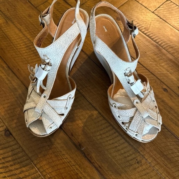 NWT Anthropologie Schuler and Sons Philadelphia Leather Wedge Sandals 
size 8.5 - Picture 8 of 13